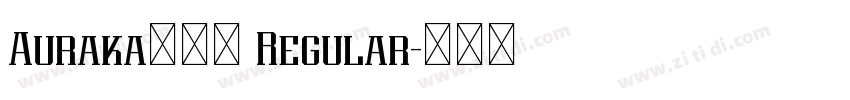 Auraka點陣宋 Regular字体转换